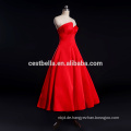 Einzigartiges Hochzeitskleid Red Sexy Satin Brautkleid Abendkleid Hochzeitszeremonie